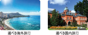 選べる海外・国内旅行チケット