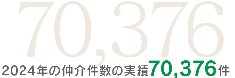 仲介件数の実績70,376件